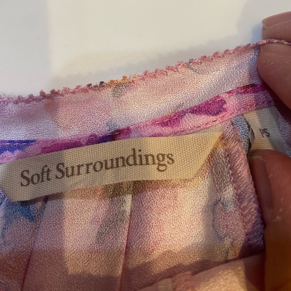 Soft Surroundings Pink Floral Blouse - Picture 6 of 6
